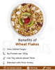 Wheat Flakes With Honey And Almonds 750gm | By True Elements | 26.46 Oz | 1.65 lbs