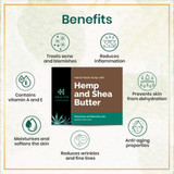 Natural Handmande Hemp & Shea Butter Soap 100 gm |By Health Horizons | 3.53 Oz | 0.22 lbs | SU-TQ-MAY20