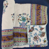 Bird Design 100% Cotton Razai Printed With Natural Colour |By Moriyo | 35.27 Oz | 2.2 lbs | SU-TQ-MAY20