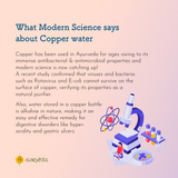 Ayurvedic Pure Copper Bottle Handcrafted with Artwork for Yogis & Health Conscious People , Leak Proof, 1 Litre with Eco-friendly Packaging | By Sarveda |
