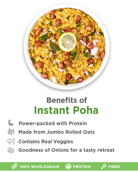 Masala Rolled Oats Kanda Poha 500gm | By True Elements | 17.64 Oz | 1.1 lbs