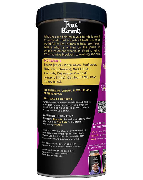 Protein Granola 450gm | By True Elements | 15.87 Oz | 0.99 lbs