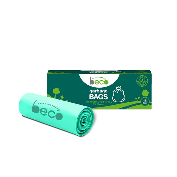 Kitchen Care Bundle Bambooee Eco Friendly Reusable Kitchen Towel Roll (20 Sheets) + Compostable Medium Garbage Bags 19 x 21 inches (15 Pieces) | By BECO | 14.11 Oz | 0.88 lbs