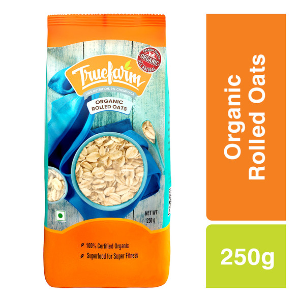 Organic Rolled Oats 250g | By Truefarm Foods | 8.82 Oz | 0.55 lbs