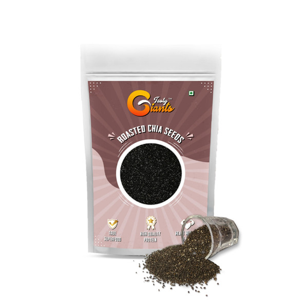 Roasted Chia Seeds | By Tasty Giants | 12.2 Oz | 0.77 lbs