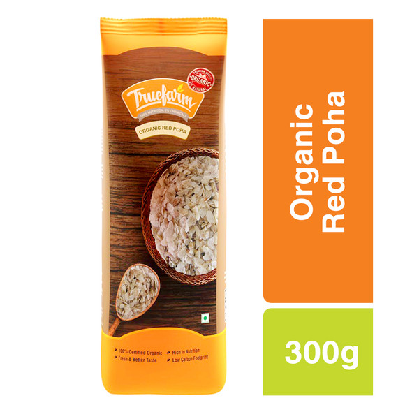 Organic Red Poha (300g) | By Truefarm Foods | 10.58 Oz | 0.66 lbs