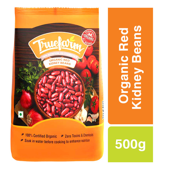 Organic Red Kidney Beans (500g) | By Truefarm Foods | 17.64 Oz | 1.1 lbs