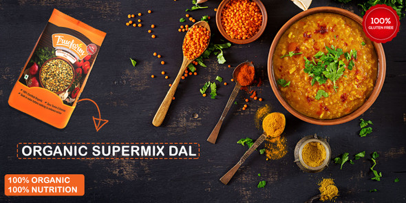 Organic Supermix Dal (500g) | By Truefarm Foods | 17.64 Oz | 1.1 lbs