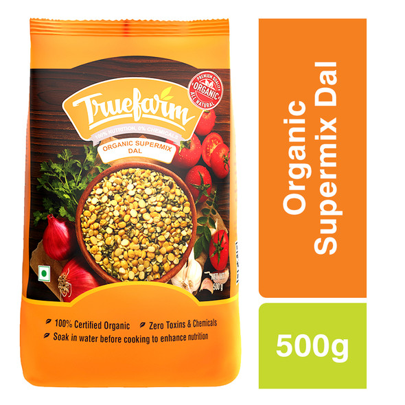 Organic Supermix Dal (500g) | By Truefarm Foods | 17.64 Oz | 1.1 lbs
