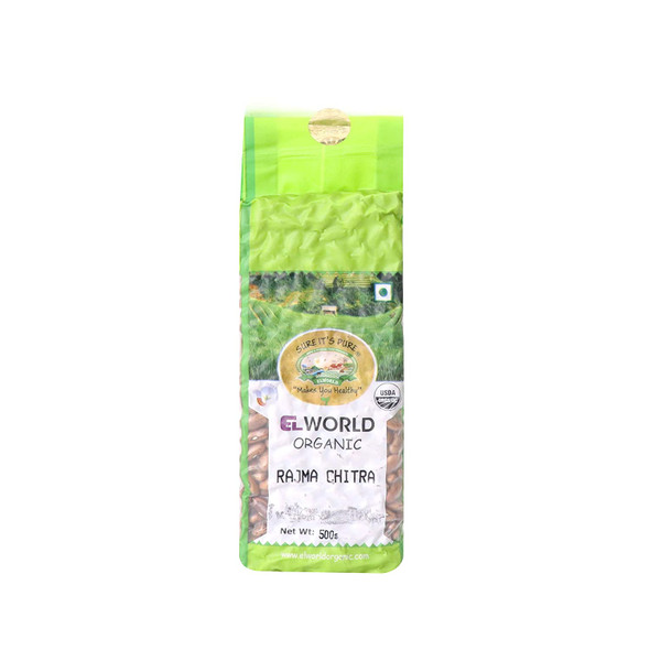 Organic White Kidney Beans (Rajma Chitra)- 500g X 6 | By ELWORLD AGRO & ORGANIC FOODS | 105.82 Oz | 6.61 lbs