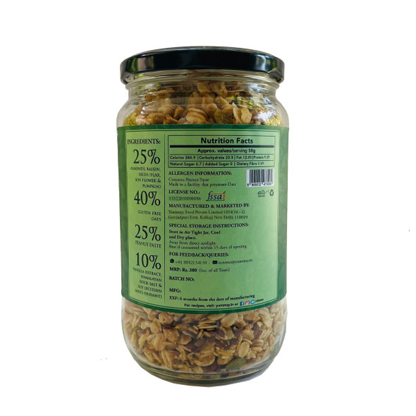 Sweetless Muesli | By Yummsy Food | 26.46 Oz | 1.65 lbs
