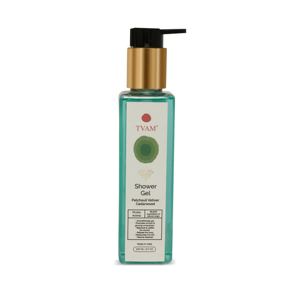 Shower Gel - Patchouli Vetiver Cedarwood | By TVAM | 6.76 Oz | 0.44 lbs
