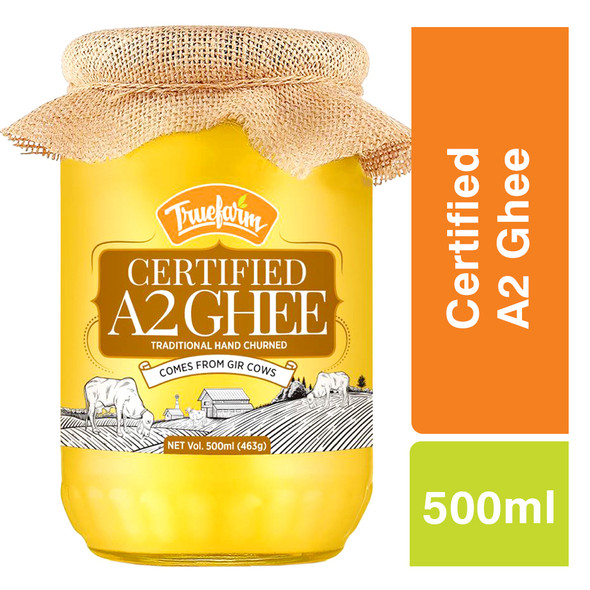 Certified A2 Ghee 500ml | By Truefarm Foods | 16.91 Oz | 1.1 lbs