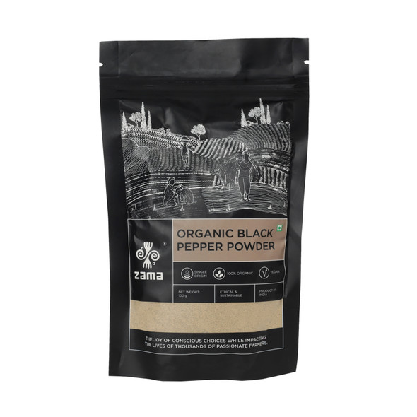 Organic Black Pepper Powder | By Zama | 3.53 Oz | 0.22 lbs