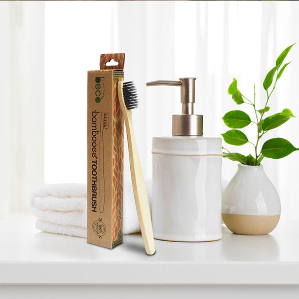 Bamboo Toothbrush (Pack of 4) | By BECO | 3.53 Oz | 0.22 lbs