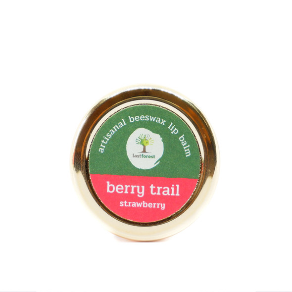 Artisanal, Handmade Beeswax Lip Balm Strawberry | By Last Forest | 0.18 Oz