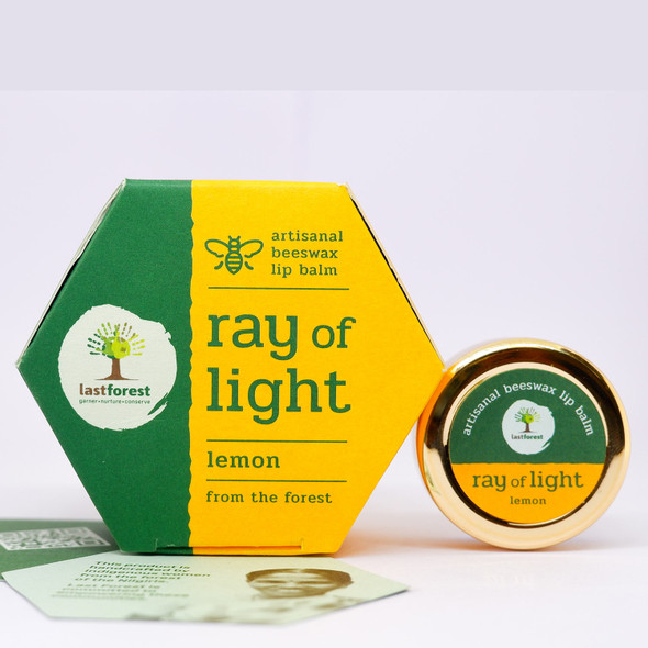 Artisanal, Handmade Beeswax Lip Balm Lemon | By Last Forest | 0.18 Oz