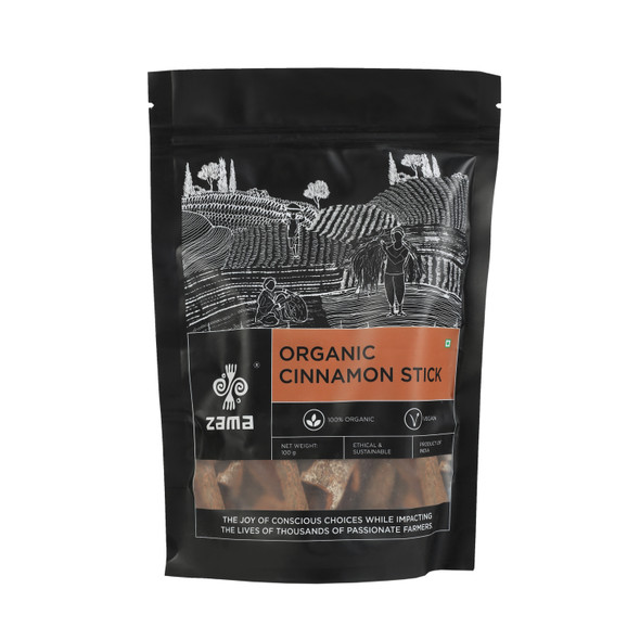 Organic Cinnamon Sticks | By Zama | 3.53 Oz | 0.22 lbs