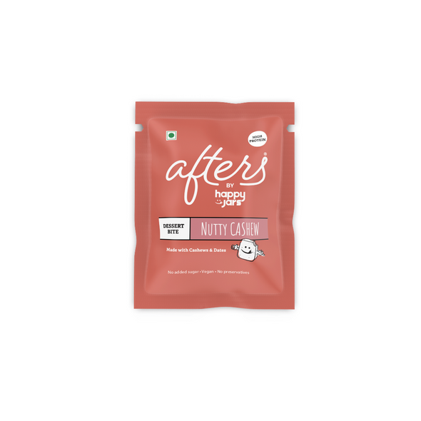 Afters by Happy Jars Nutty Cashew Healthy Dessert Bite 25g (Pack of 7) | By Happy Jars | 6.17 Oz | 0.39 lbs