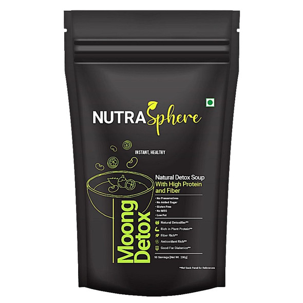 Moong Beans Detox Instant Soup Mix Powder (10 Servings) (10 Servings ) | By NutraSphere | 7.05 Oz | 0.44 lbs