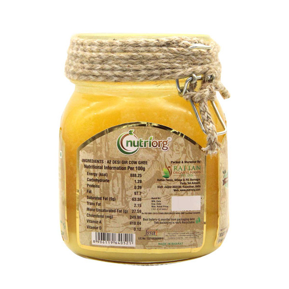 Desi Gir Cow Ghee 1000 ml | By Nutriorg | 33.81 fl Oz