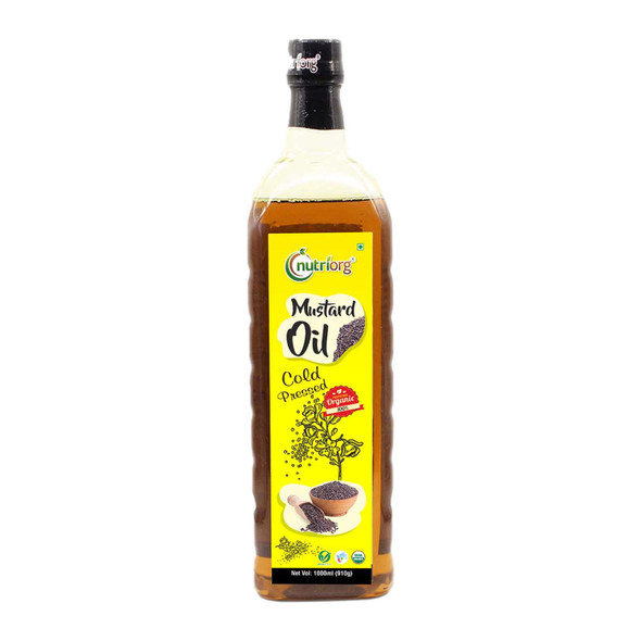 Certified Organic Mustard Oil 1000ml | By Nutriorg | 33.81 fl Oz