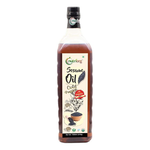 Certified Organic Sesame Oil 1000ml | By Nutriorg | 33.81 fl Oz