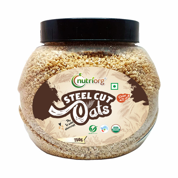 Certified Organic Steelcut Oats | By Nutriorg | 26.46 Oz | 1.65 lbs