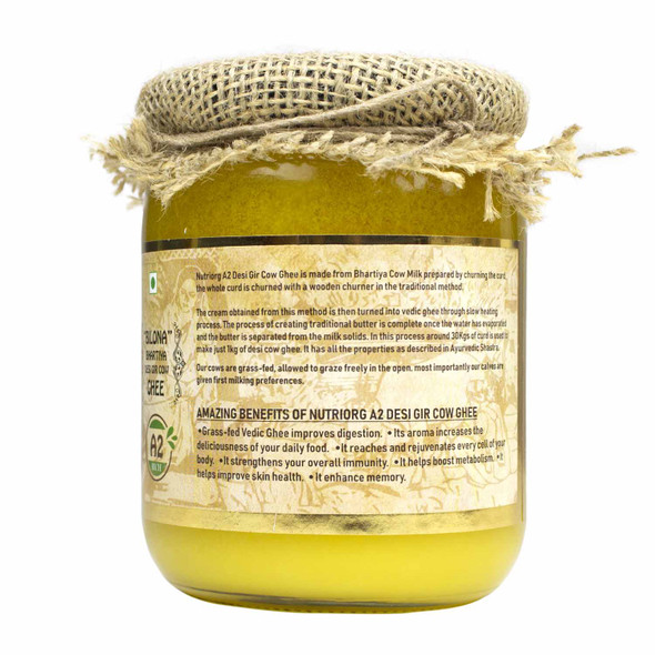 Desi Gir Cow Ghee 500 ml | By Nutriorg | 16.91 fl Oz