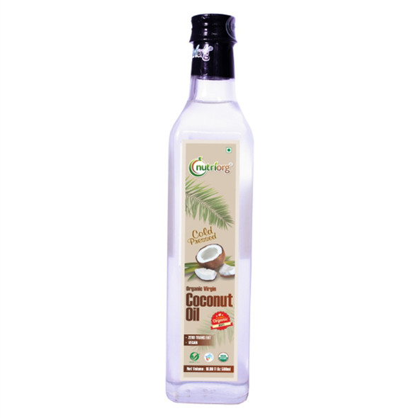 Certified Organic Virgin Coconut Oil 500 ml | By Nutriorg | 16.91 fl Oz