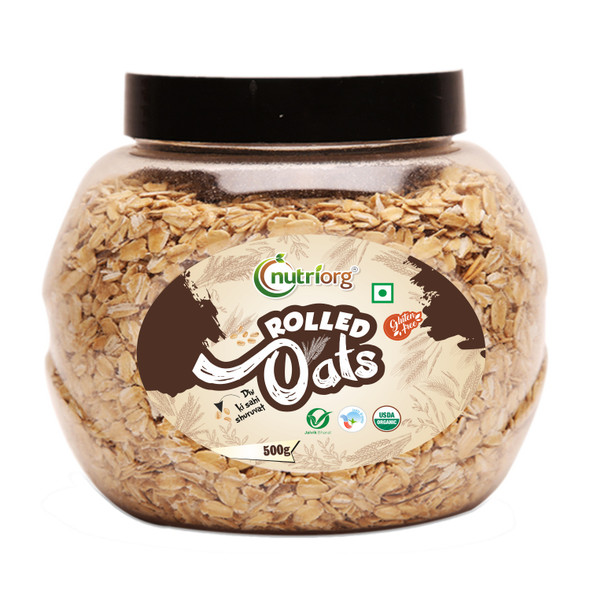 Certified Organic Rolled Oats | By Nutriorg | 17.64 Oz | 1.1 lbs