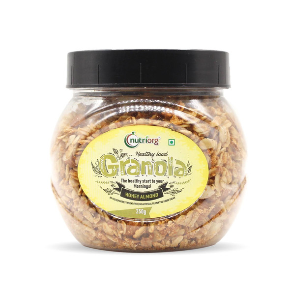 Crunchy Granola Honey & Almond Flavor | By Nutriorg | 8.82 Oz | 0.55 lbs