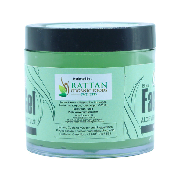 Aloevera Face Gel Neem & Tulsi ( Pack of 2) | By Nutriorg | 7.05 Oz | 0.44 lbs