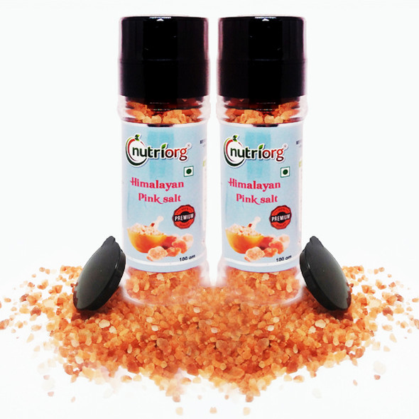 Pinksalt 100 g Grinder Bottle ( Pack of 2) | By Nutriorg | 7.05 Oz | 0.44 lbs