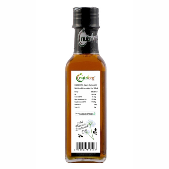Certified Organic Blackseed Oil 100ml | By Nutriorg | 3.38 fl Oz