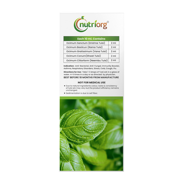 Tulsi Ark 30ml ( Pack of 2) | By Nutriorg | 2.03 fl Oz
