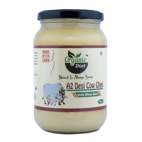 A2 Desi Cow Ghee | By Organic Diet | 16.91 fl Oz