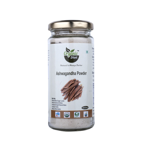 Ashwagandha Powder | By Organic Diet | 3.53 Oz | 0.22 lbs