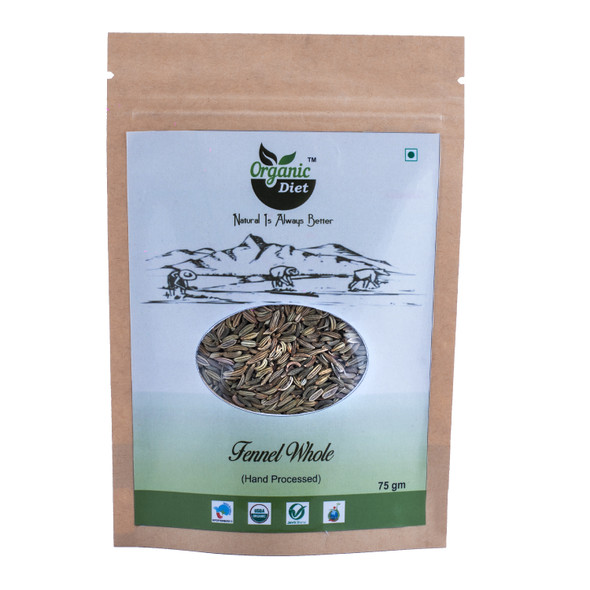 Fennel(Sauf) | By Organic Diet | 2.65 Oz | 0.17 lbs