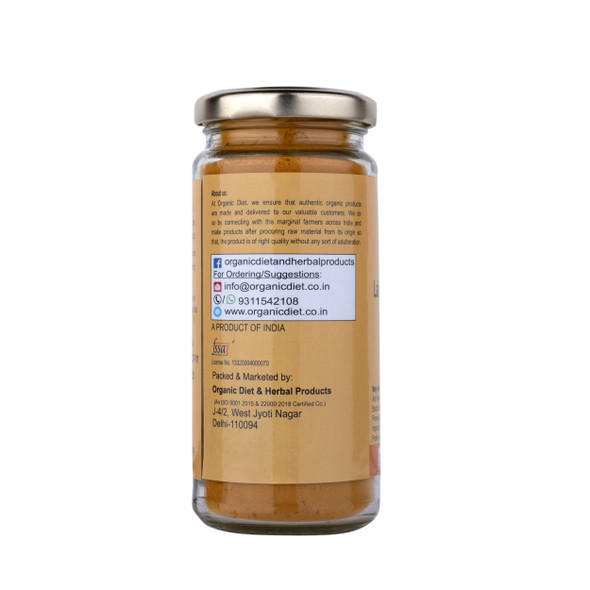 Lakadong Turmeric Powder | By Organic Diet | 3.53 Oz | 0.22 lbs