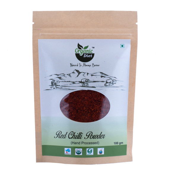 Red Chilli Powder(Lal Mirch) | By Organic Diet | 3.53 Oz | 0.22 lbs