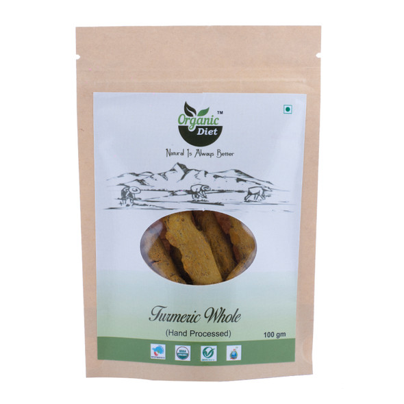 Turmeric Whole(Sabut Haldi) | By Organic Diet | 3.53 Oz | 0.22 lbs
