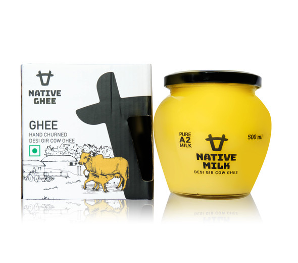 Native A2 Desi Gir Cow Ghee | By Native Milk | 16.93 Oz | 1.06 lbs