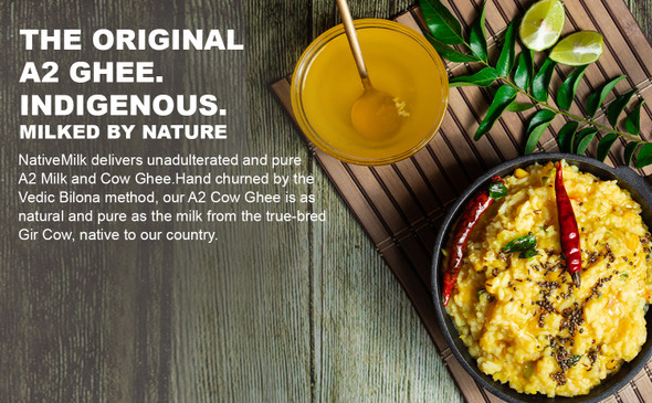Native A2 Desi Gir Cow Ghee | By Native Milk | 10.15 Oz | 0.63 lbs