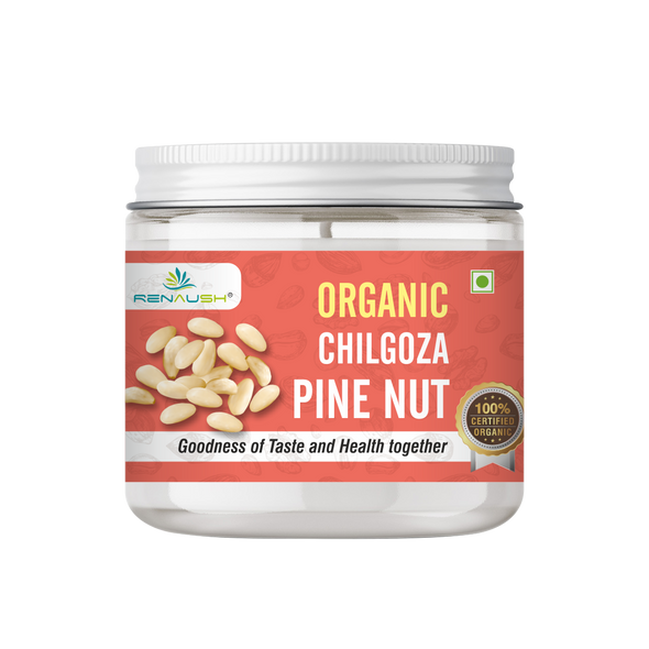 Certified Organic Pine nuts/ chilgoza | By Renaush | 7.05 Oz | 0.44 lbs