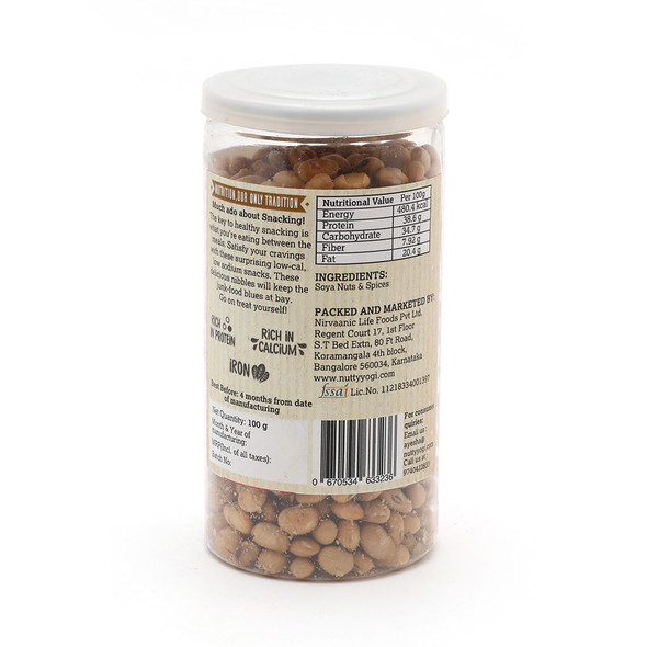 Roasted Soya Nuts | By [Nutty Yogi] | 3.53 Oz Oz | 0.22 lbs lbs | SU-WOT-APR01