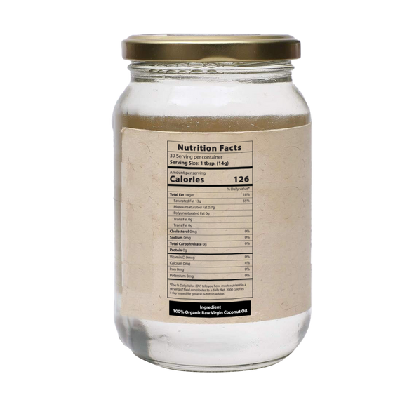 100% Certified Organic Cold Pressed Virgin Coconut Oil (Big Jar - 500ml) | By The Coconut People | 16.91 FLOZ