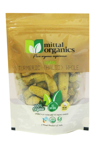 Turmeric (Haldi) Whole | by Mittal Organics | 3.53 Oz | 0.22 lbs