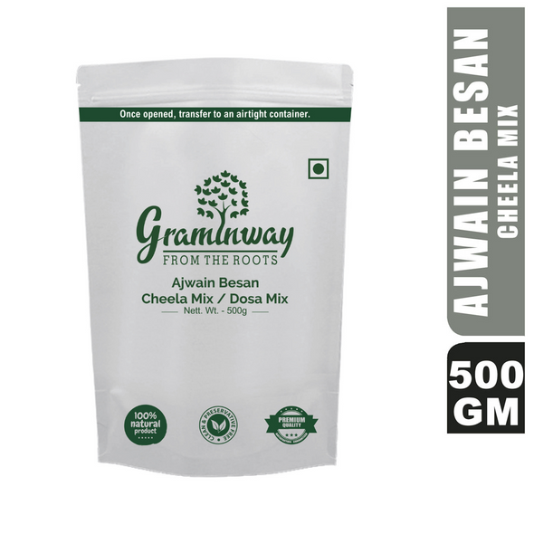 Ajwain Besan Cheela Mix | by Graminway | 17.64 Oz | 1.1 lbs