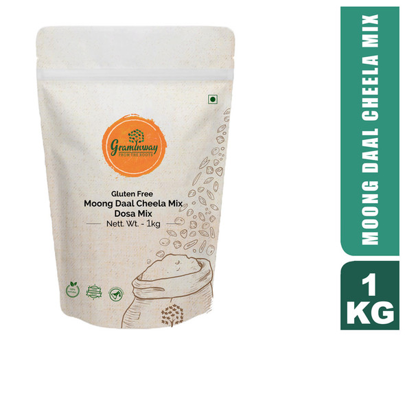 Gluten Free Moong Daal Cheela Mix/ Dosa Mix | by Graminway | 35.27 Oz | 2.2 lbs